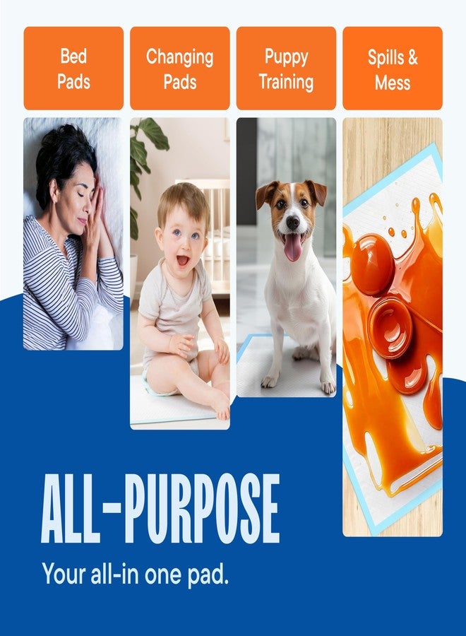 Stack Man Chucks Pads Disposable [100-Pack] Multi-Purpose Pee Pads - Incontinence Underpads for Dog, Puppy & Diaper Changing Table Pad for Baby 17" x 24" Bed & Chair Liners - Pet Potty Training Pads - Image 5